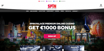 Spin Palace Casino Homepage